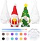 2 Pack Christmas Ready to Paint Your Own Gnome Statues, 4 Inches Mini Garden Blank Ceramics to Paint